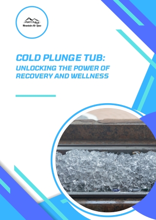Cold Plunge Tub Unlocking the Power of Recovery and Wellness
