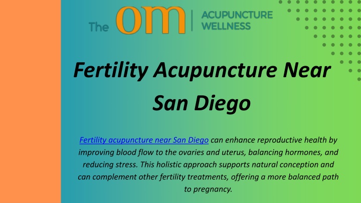 fertility acupuncture near san diego