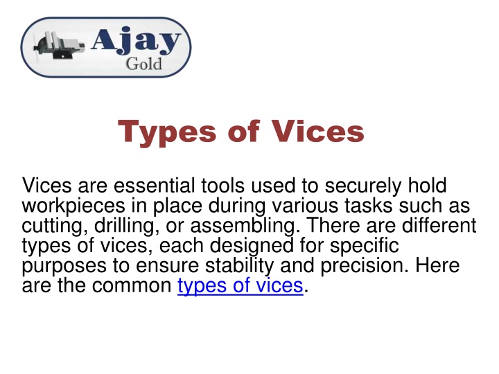 types of vices