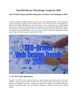 Top SEO-Driven Web Design Trends for 2025