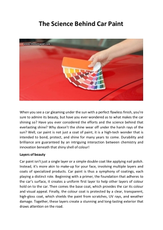 the science behind car paint