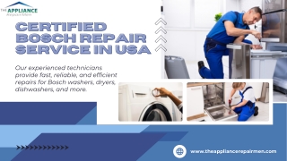 Trusted BOSCH  Repair Service Near You - The Appliance Repairmen