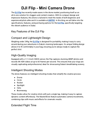 dji flip mini camera drone