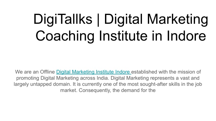 digitallks digital marketing coaching institute