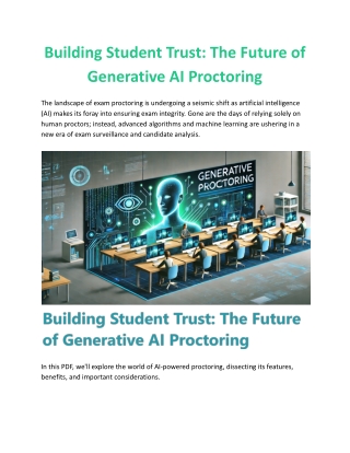 Building Student Trust - The Future of Generative AI Proctoring