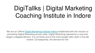 Digital Marketing Institute Indore