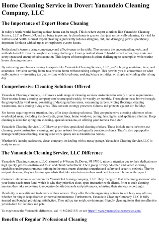 Yanaudelo Cleaning Service