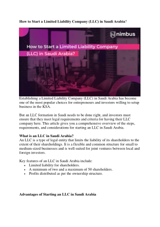 how to start a limited liability company
