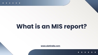 What is an MIS report