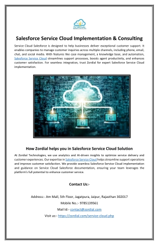 Salesforce Service Cloud Implementation