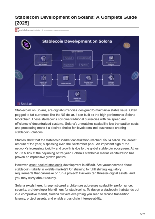 stablecoin development on solana a complete guide