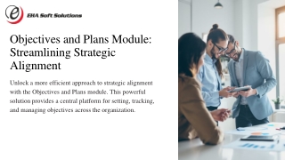 Streamline Strategic Objectives with Objectives and Plans Module