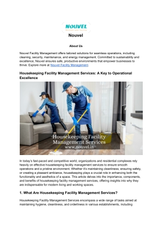 Housekeeping services