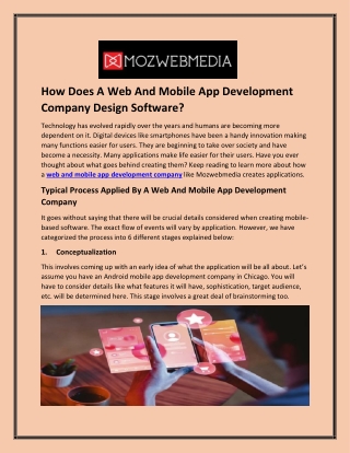 How Does A Web And Mobile App Development Company Design Software