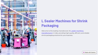 l sealer machines for shrink packaging