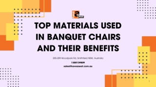 Top Materials Used in Banquet Chairs and Their Benefits