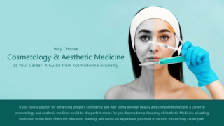 Why Choose Cosmetology And Aesthetic Medicine as Your Career_ A Guide from Kosmoderma Academy