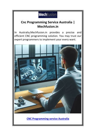 cnc programming service australia mechfusion in