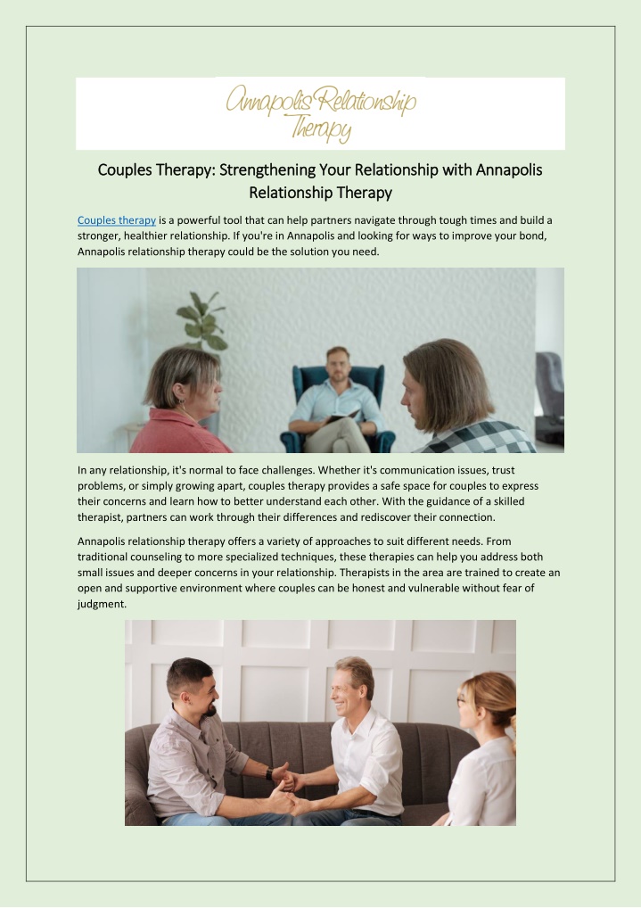 couples therapy strengthening your relationship