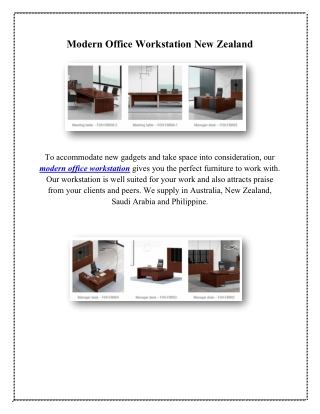 Modern Office Workstation New Zealand