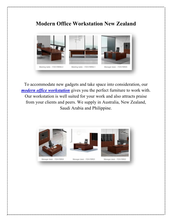 modern office workstation new zealand