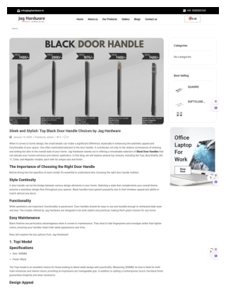 Black Main Door Handles in Zirakpur By Jag Hardware