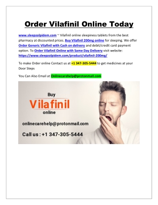 Order Vilafinil Online Today