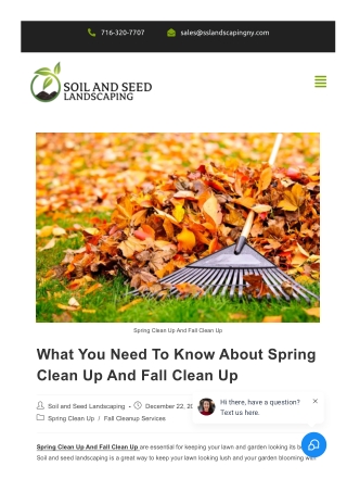 What You Need To Know About Spring Clean Up And Fall Clean Up