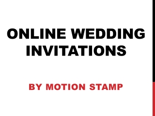 Online Wedding By Motion Stamp