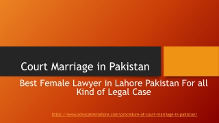 Court Marriage in Pakistan