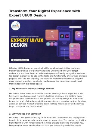 Transform Your Digital Experience with Expert UI and UX Design
