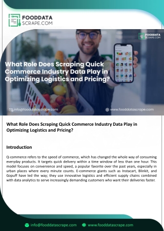 Scraping Quick Commerce Industry Data to Optimize Logistics