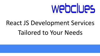 react js development services tailored to your