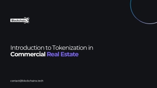 introduction to tokenization in commercial real