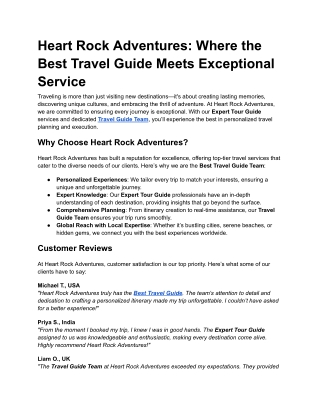 Heart Rock Adventures_ Where the Best Travel Guide Meets Exceptional Service