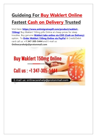 Guideing For Buy Waklert Online Fastest Cash on Delivery Trusted