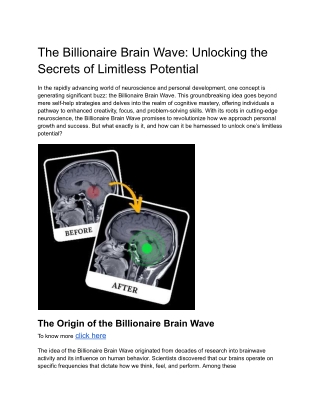 the billionaire brain wave unlocking the secrets