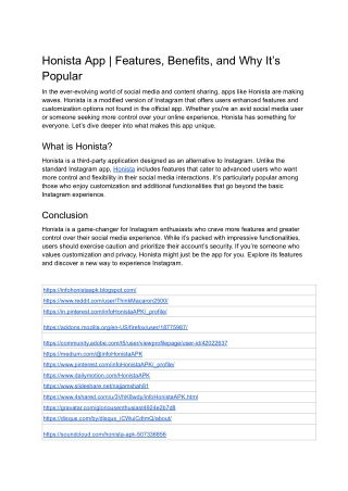 Honista App _ Features, Benefits, and Why It’s Popular