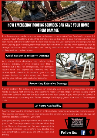 Emergency Roof Leak Repair Services