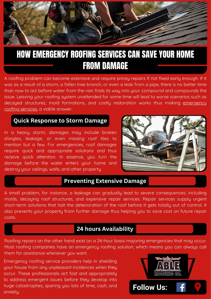 how emergency roofing services can save your home