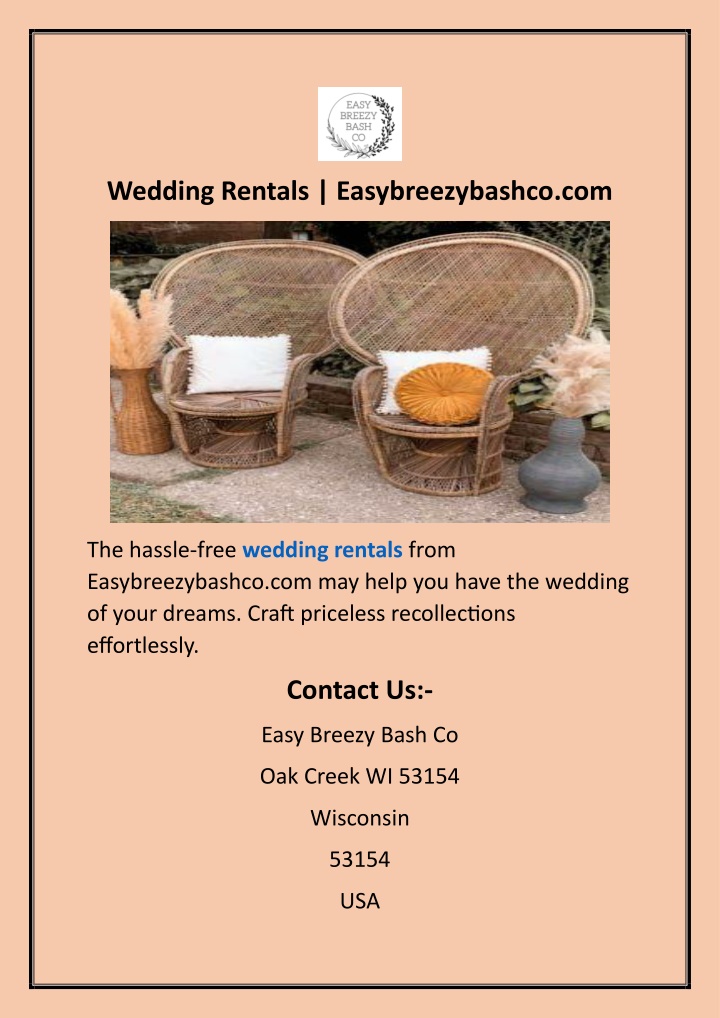 wedding rentals easybreezybashco com