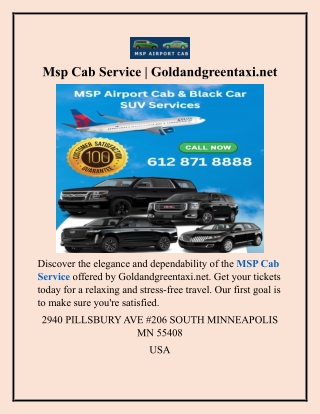 msp cab service goldandgreentaxi net