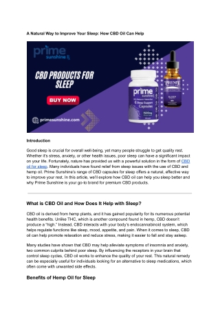 A Natural Way to Improve Your Sleep_ How CBD Oil Can Help