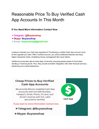 Reasonable Price To Buy Verified Cash App Accounts In This Month (1)