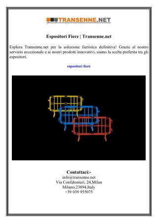 espositori fiere transenne net