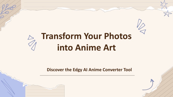 transform your photos into anime art