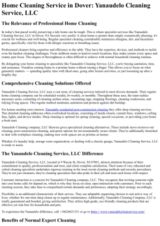 Yanaudelo Cleaning Service