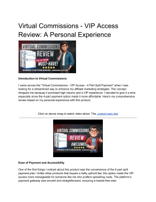 virtual commissions vip access review a personal