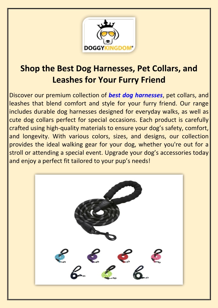 shop the best dog harnesses pet collars