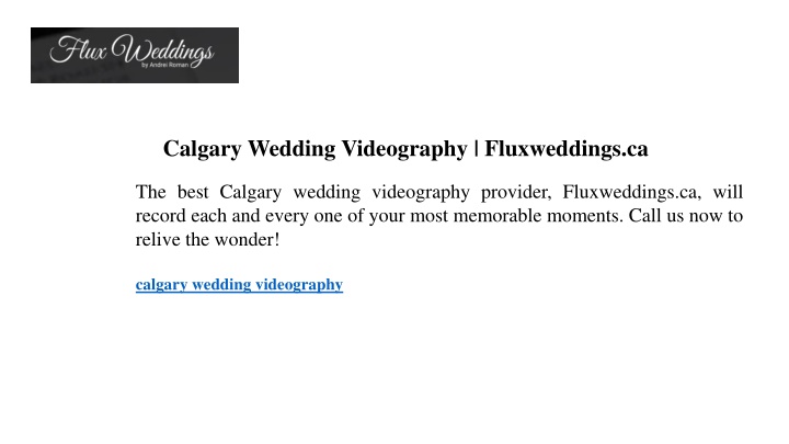 calgary wedding videography fluxweddings ca